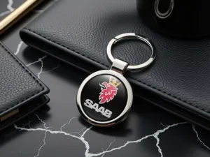 Saab Portachiavi Lucidi Metallo Elegante Durevole